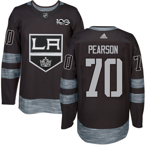 Adidas Kings #70 Tanner Pearson Black 1917-100th Anniversary Stitched NHL Jersey